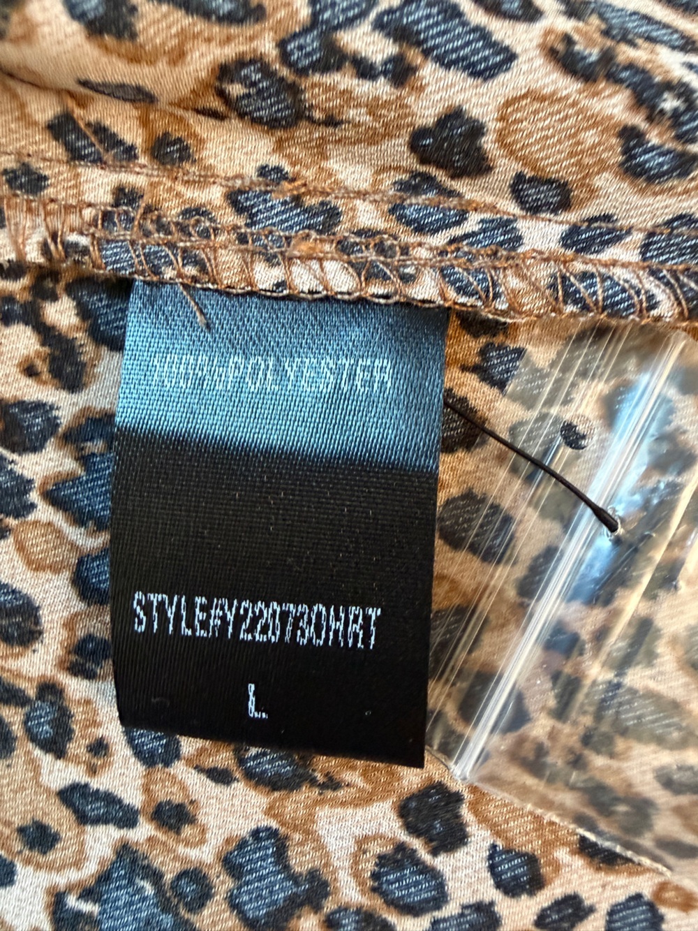 Tuckernuck Pomander Place Leopard Carlota Peplum Blouse Large - Picture 11 of 14